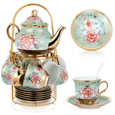 Zhehao teapot 700 ml with European flower pattern for elegant tea service