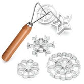 Zhehao rosette star mold for festive cookies and bunuelos.