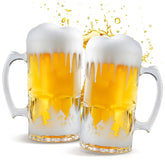 ZHENGYAOYANG 34oz beer mugs front view for authentic tavern-style serving