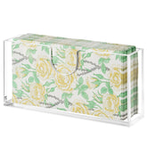 ZhiYo-Life clear acrylic napkin holder on table with a sleek, modern look for elegant dining.