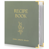 ZICOTO aesthetic recipe binder cover shows a premium hard cover with gold foil.