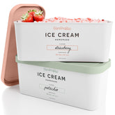 ZICOTO ice cream tub set with lids keeps flavors fresh and leak-free.