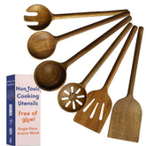 Ziruma non-toxic 6-piece utensils set for safe, glue-free cooking.