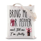 ZJXHPO Soda Tote Bag front view with bold print for everyday errands