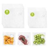 ZLTMYI reusable vacuum bags front view for organized fridge storage and freshness.