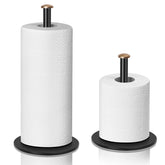 ZMGNND adjustable paper towel holder in matte black keeps counters tidy.