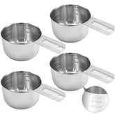 Zmpkhba 4-pack stainless steel measuring cups with handle for easy pouring