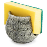 Zoeeker ceramic sponge holder for sink keeps the counter tidy and easily accessible.