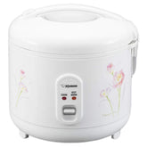 Zojirushi NS-RPC10FJ rice cooker front view, compact for small kitchens