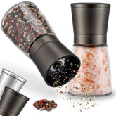 ZOLMER premium grinder front view with stainless steel body and glass chamber for freshness