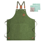 ZOMAO cross-back apron front view highlighting comfortable design for all-day cooking.