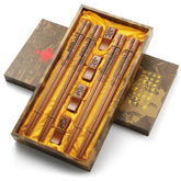 ZOMCHAIN dragon and phoenix chopsticks with holder for elegant dining and easy serving