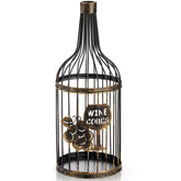 ZOOFOX metal wine cork holder top view with ample cork storage.