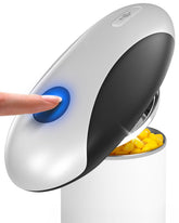 Zoomsnail automatic can opener front view demonstrates hands-free operation for safer kitchen prep.