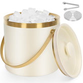 ZORMY 3L double-wall ice bucket with lid keeps drinks cold for hours.