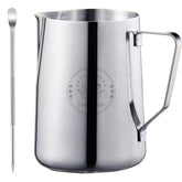 ZOWIE KING 50oz milk frothing pitcher front view for durable latte prep.