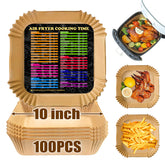 ZOWVAAM Air Fryer Paper Liner square 10-inch for easy cleanup and mess reduction after cooking