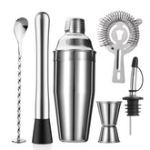 ZPUFAW 6-piece cocktail shaker set with 24oz shaker for crowd-pleasing mixed drinks