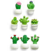 Zreal Cactus Magnets colorfully brighten the fridge and decor.