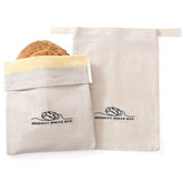 ZSHLXM beeswax bread bag with linen lining preserves sourdough freshness.