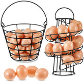 Zubebe egg basket storage in black, spacious for daily egg collection.