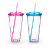Zukro 32 oz clear tumbler with lid for crystal-clear ice beverages.