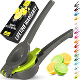 Zulay Kitchen 2-in-1 lemon squeezer front view for maximum juice in seconds