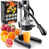 Zulay Kitchen Cast Iron Juicer lemon squeeze for fresh juice.