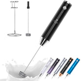 Zulay Kitchen Lux electric milk frother pours creamy foam for latte perfection.