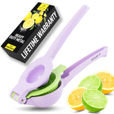 Zulay Kitchen metal 2-in-1 lemon squeezer delivers max juice with a built-in seed filter.