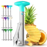 Zulay Kitchen pineapple corer-slicer light blue in action for fast, mess-free prep
