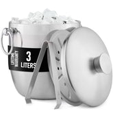 Zulay Kitchen premium stainless steel ice bucket with 3L capacity for stylish party service