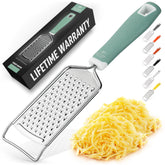 Zulay Kitchen professional cheese grater with stainless steel blades for effortless shredding.