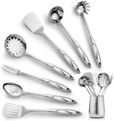 Zulay Kitchen slotted spatula: durable stainless steel for easy flipping and draining.