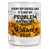 Zunaked retirement whiskey glass 11oz ready for a toast