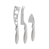 ZWILLING Collection 3-piece cheese knife set on a charcuterie board for versatile cheese prep.