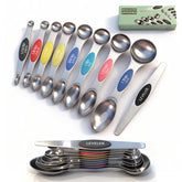 ZxlFiersp magnetic measuring spoons with leveler for precise, mess-free baking and cooking