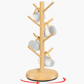 ZYZWTG Mug Holder Tree with rotating base for easy cup access and corner placement.