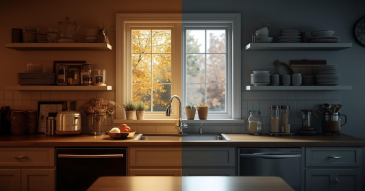 Seasonal kitchen preparation setup in a Canadian home