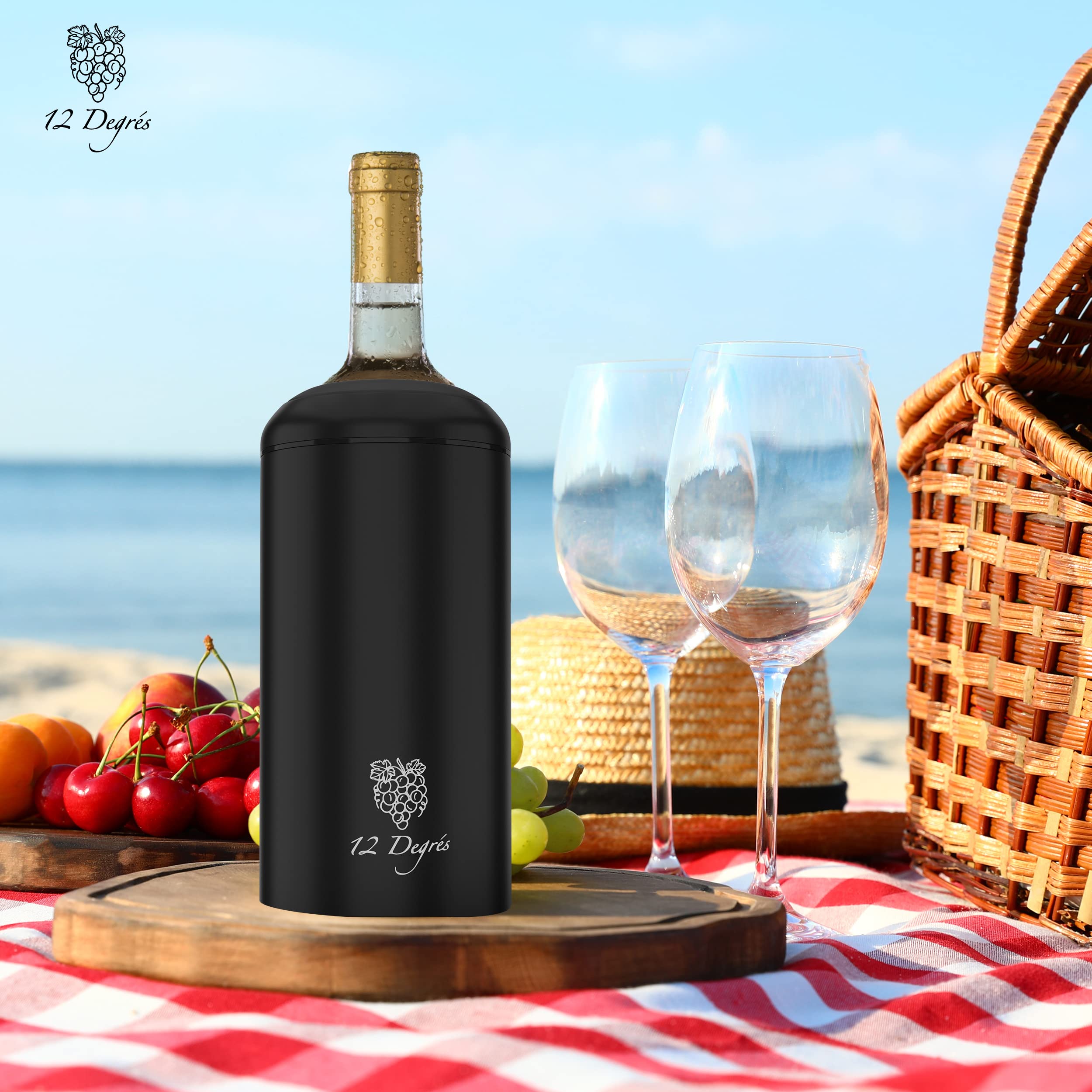 12 Degrés wine chiller on-table use for effortless chilling and serving