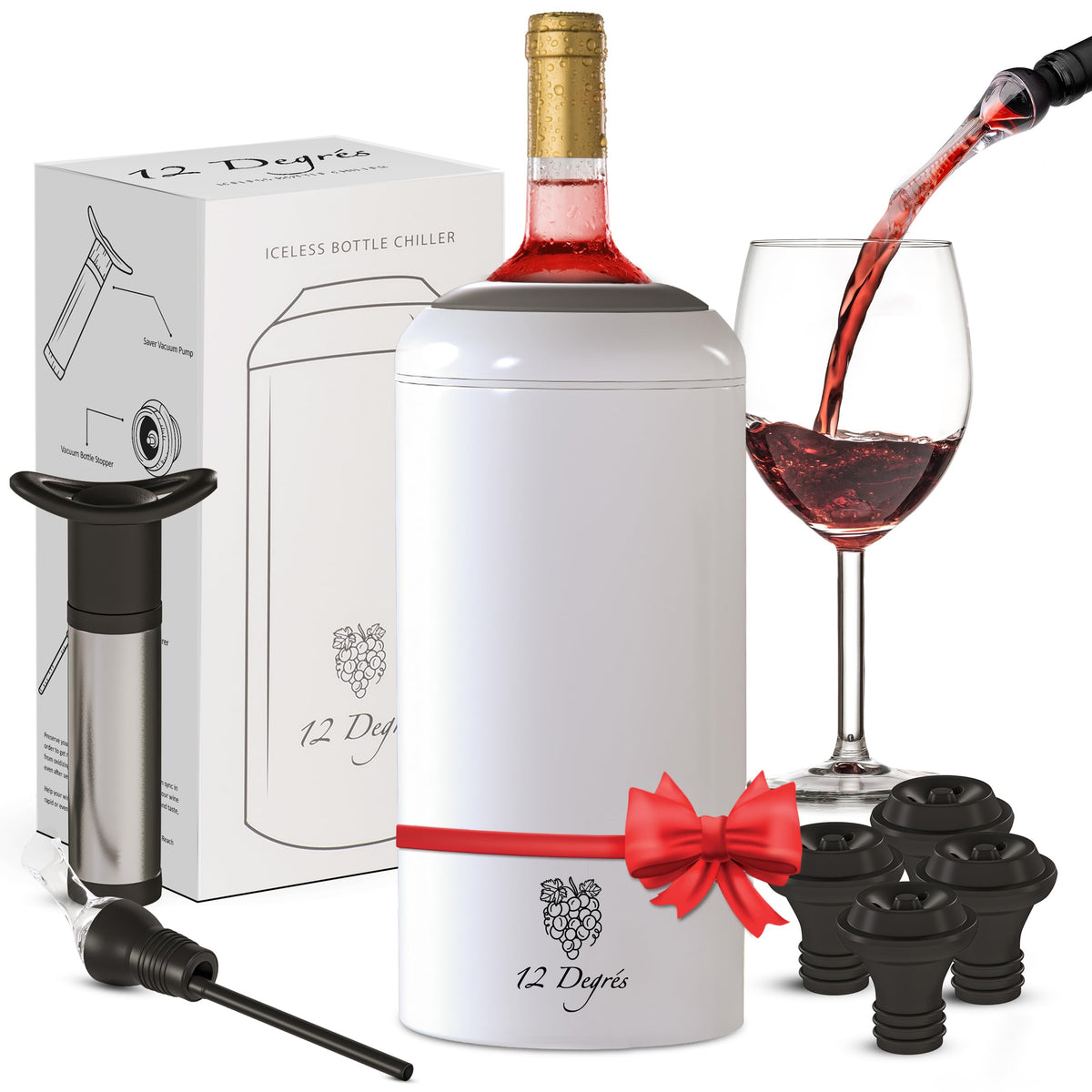 12 Degrés wine chiller set pump in action keeps wine at ideal temperature