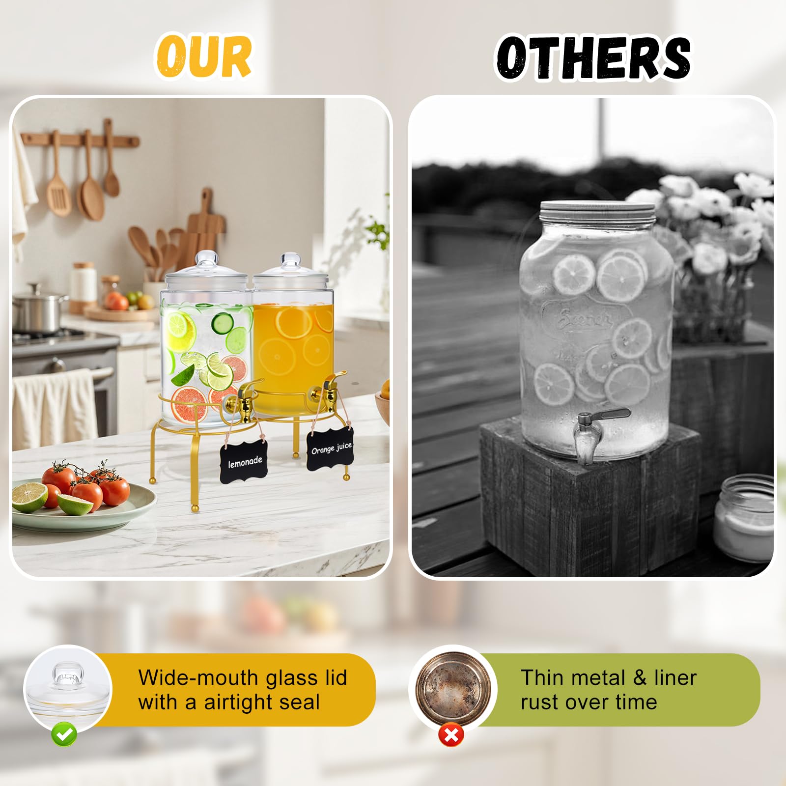 1ZIZIFA8 detachable spigot and stand simplify storage after events.