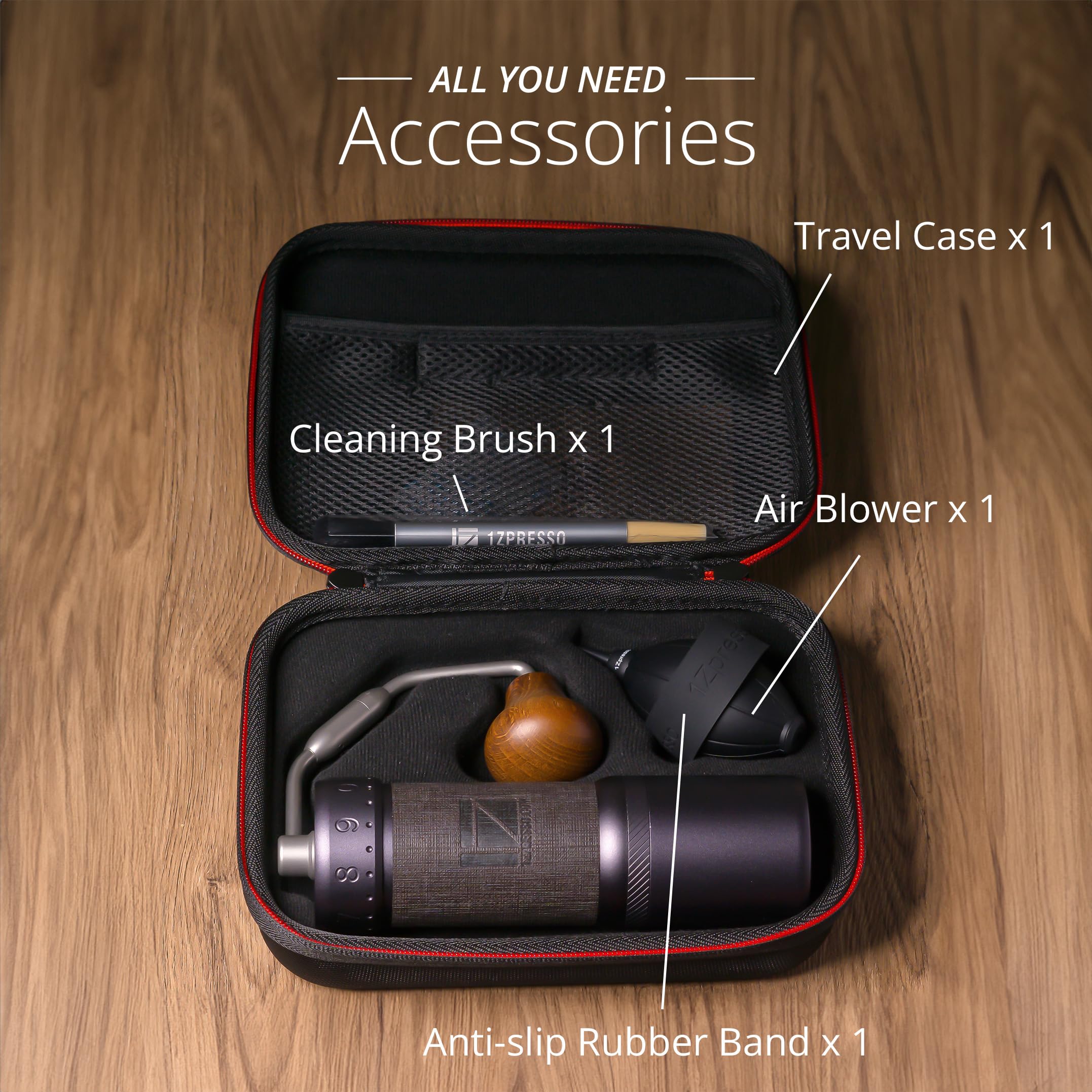 The 1Zpresso J-Ultra easy-clean design with tool-free disassembly.