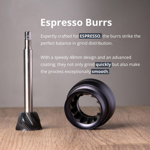 The 1Zpresso J-Ultra ergonomic body provides comfortable, steady grinding.