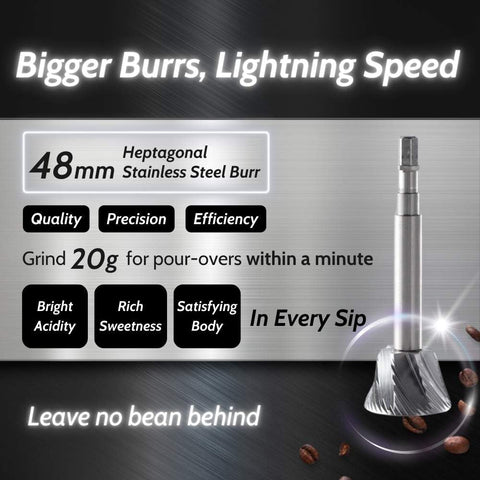 1Zpresso K-Ultra K Burr delivers consistent grind for diverse brew methods.