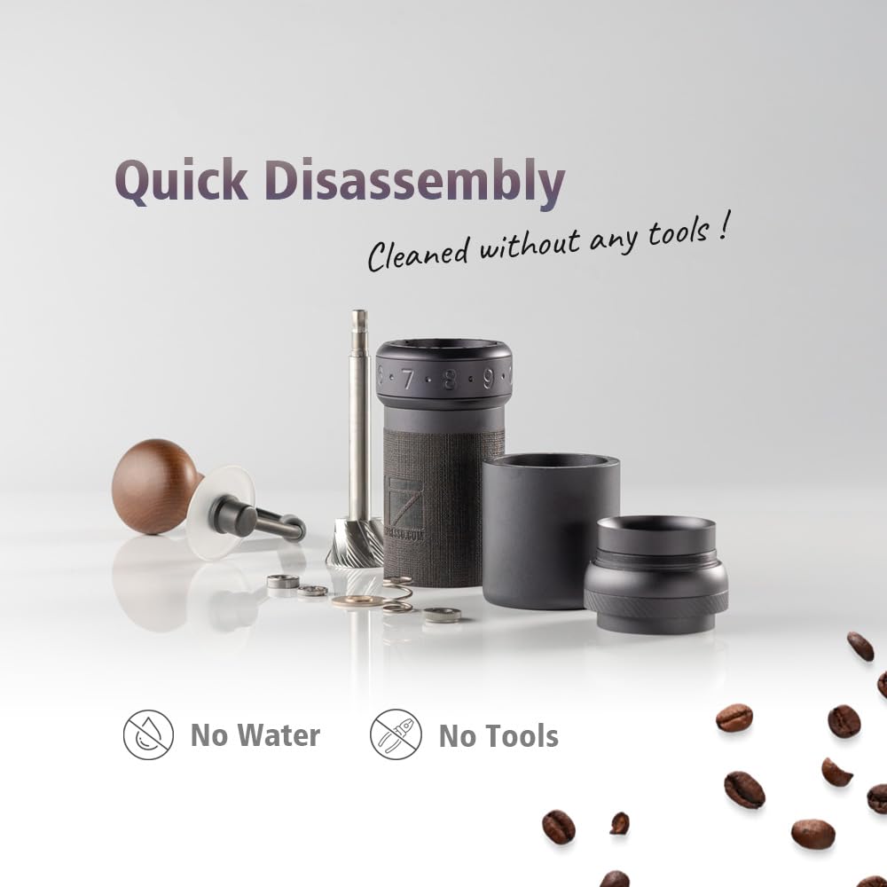 1Zpresso K-Ultra magnetic catch cup keeps grounds organized and ready.