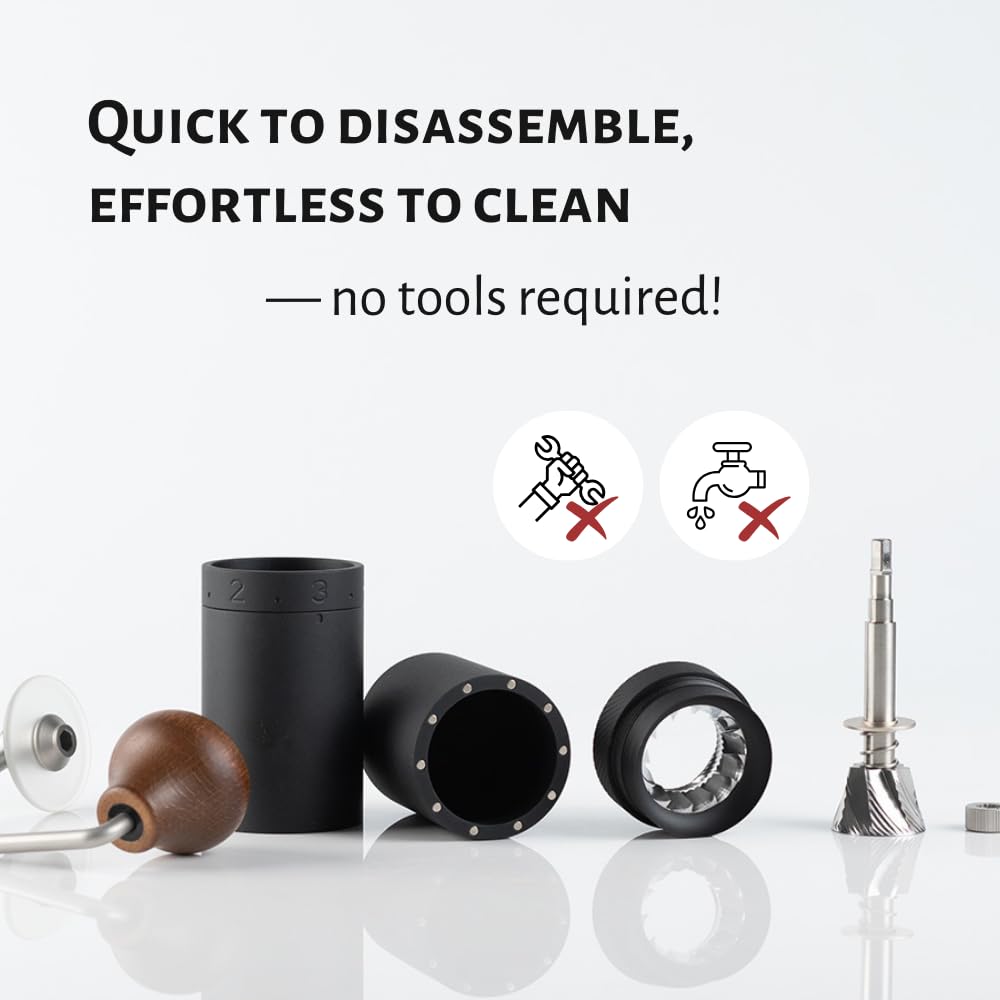 1Zpresso X-Ultra foldable crank handle for easy packing