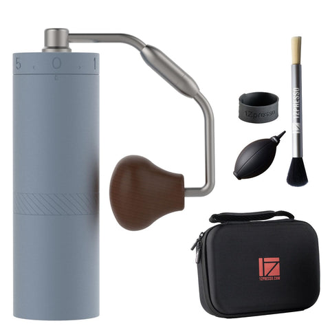 1Zpresso X-Ultra Pacific Blue external adjustment dial for precise grind control.