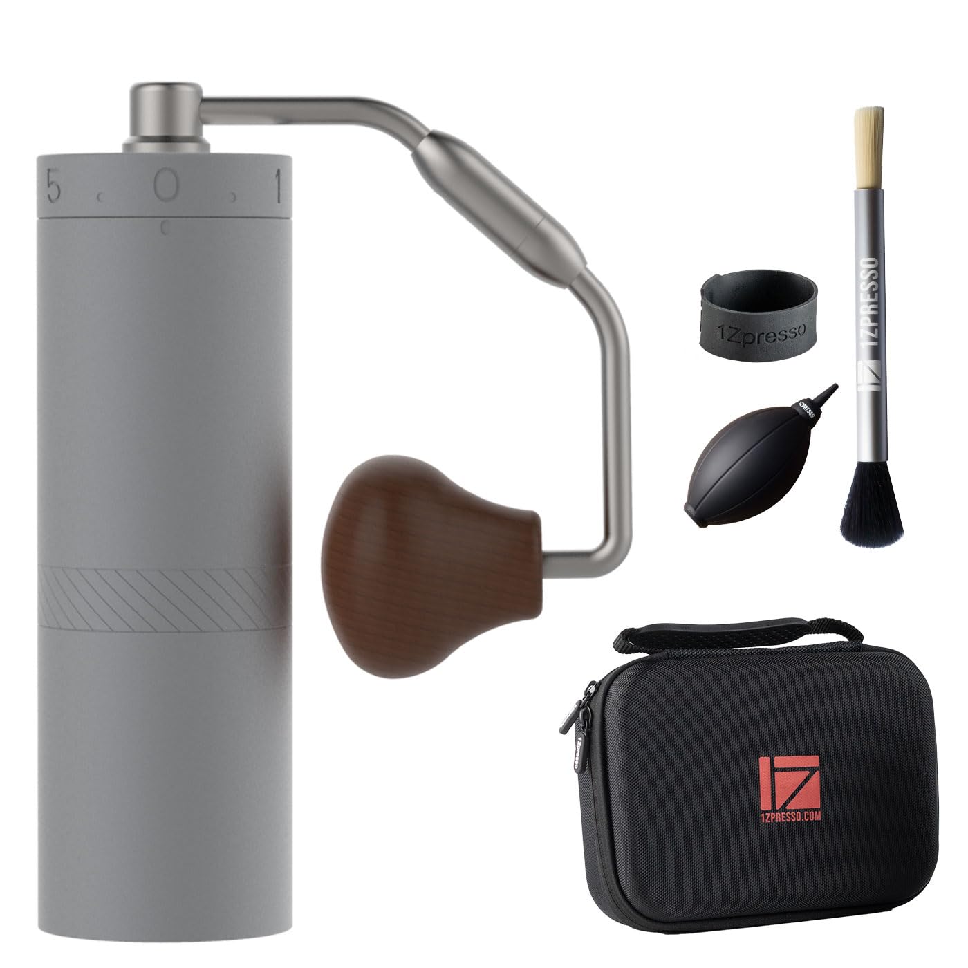 1Zpresso X-Ultra Space Gray external adjustment for precise grind settings on the go