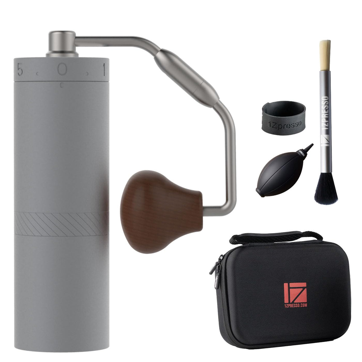 1Zpresso X-Ultra Space Gray external adjustment for precise grind settings on the go